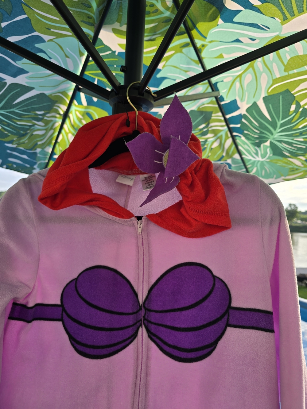 Disney Pink Purple Ombre Mermaid Onesie Pajamas - Picture 3 of 9